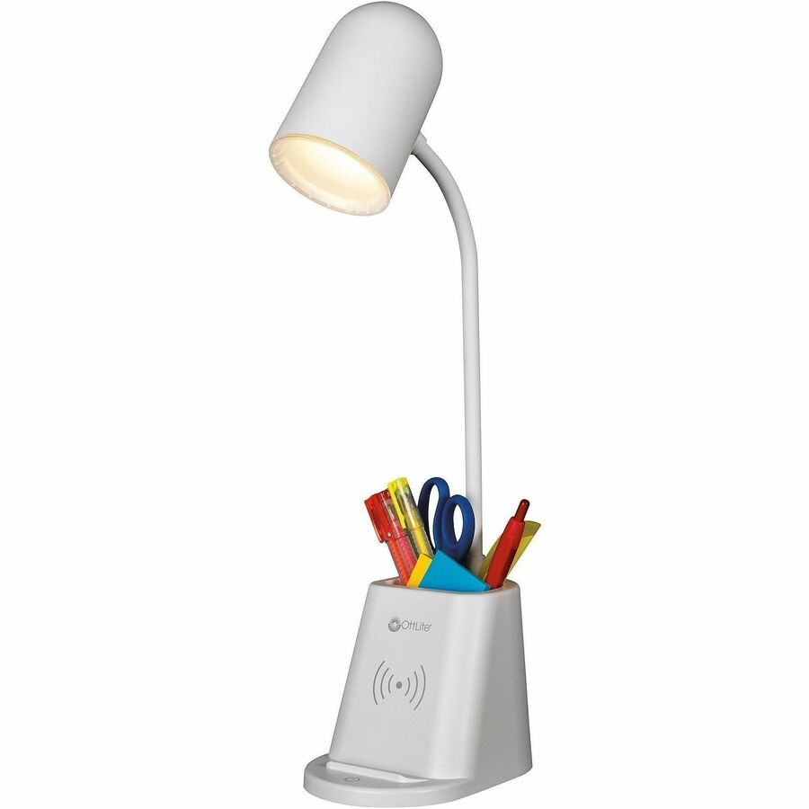 Image of OttLite Wellness CS6W300W Aglow Organizer LED Desk Lamp