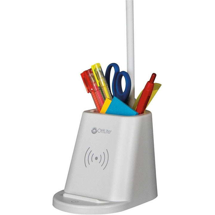 Image of OttLite Wellness CS6W300W Aglow Organizer LED Desk Lamp