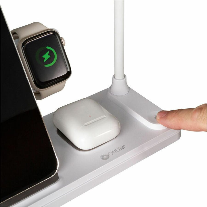 Image of OttLite VW2009 LED Desk Light with Multi Charging Station