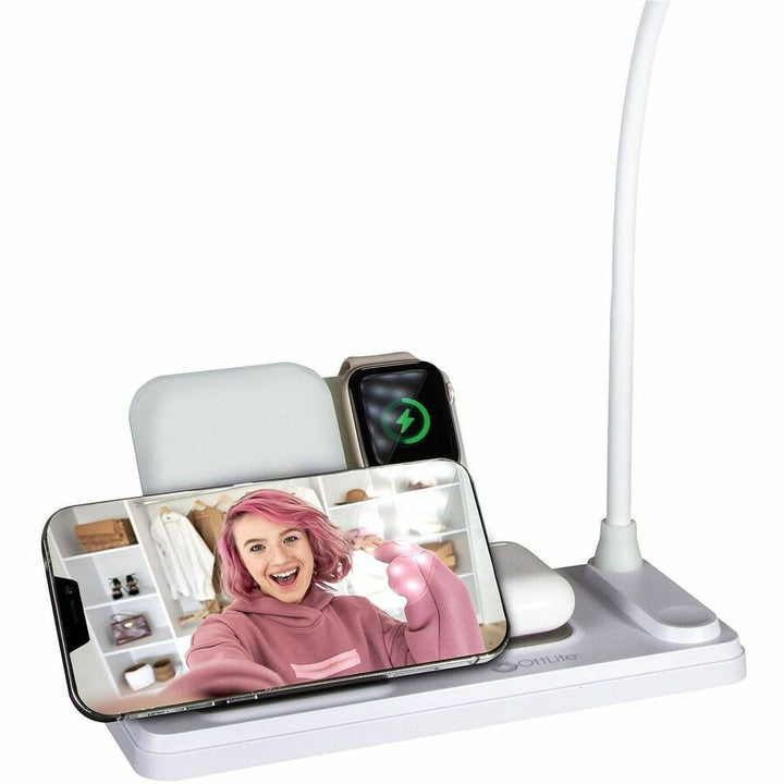 Image of OttLite VW2009 LED Desk Light with Multi Charging Station