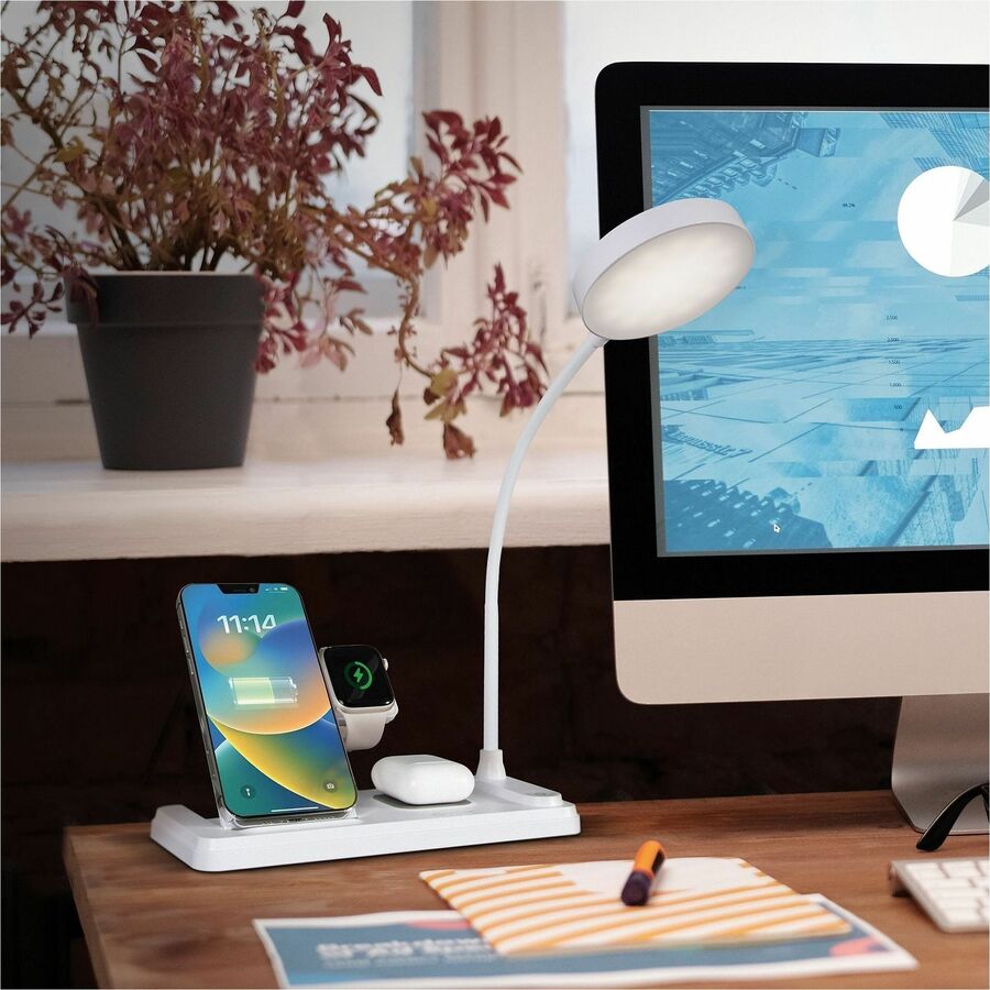 Image of OttLite VW2009 LED Desk Light with Multi Charging Station