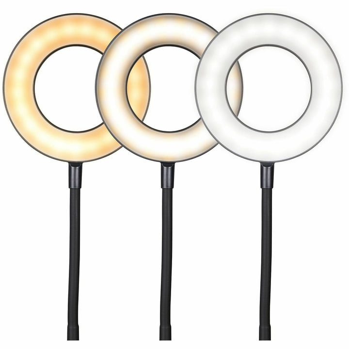 Image of OttLite Wellness CS309G5W Vibe Rechargeable LED Ring Desk Lamp