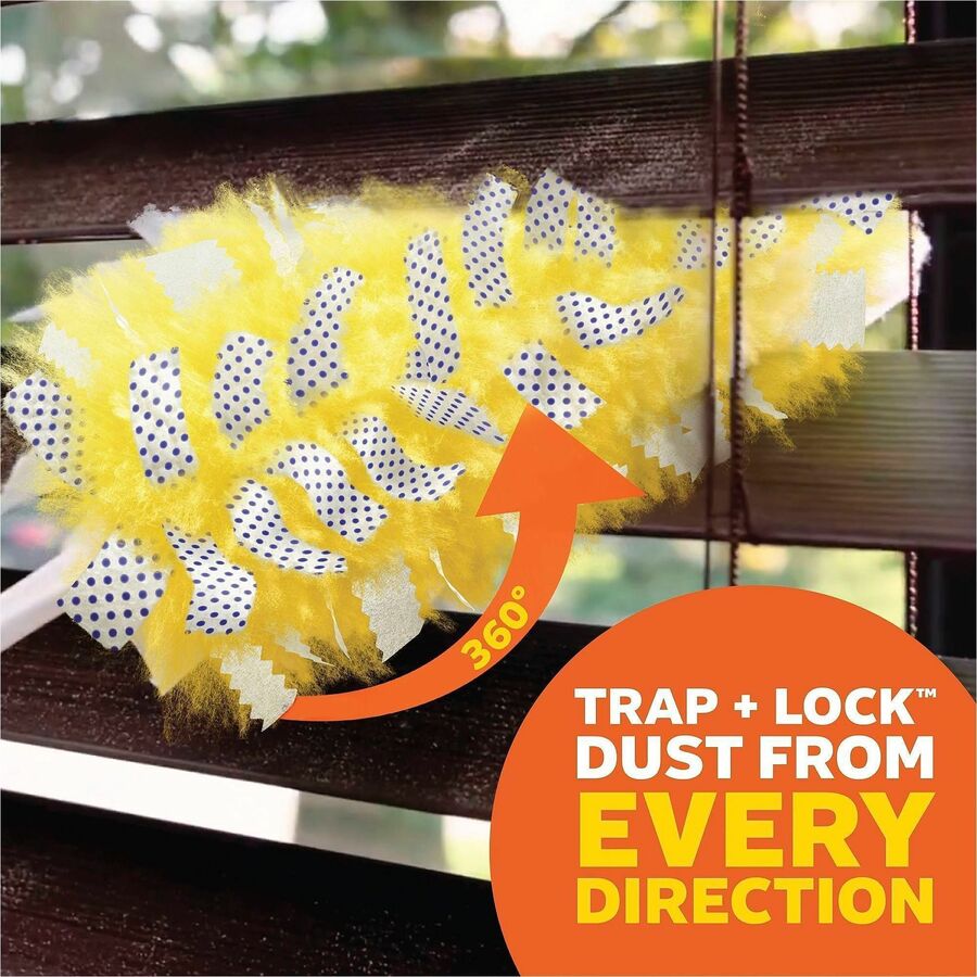 Image of Swiffer Dusters 89114 Unscented Duster Kit, Fiber Bristle, 36" Handle Length, Yellow, 4 / Carton