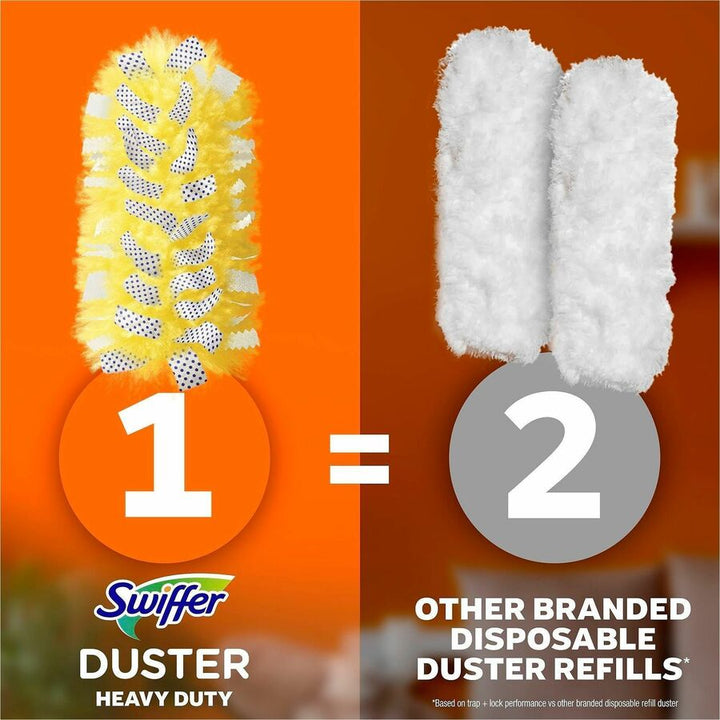 Image of Swiffer Dusters 89114 Unscented Duster Kit, Fiber Bristle, 36" Handle Length, Yellow, 4 / Carton
