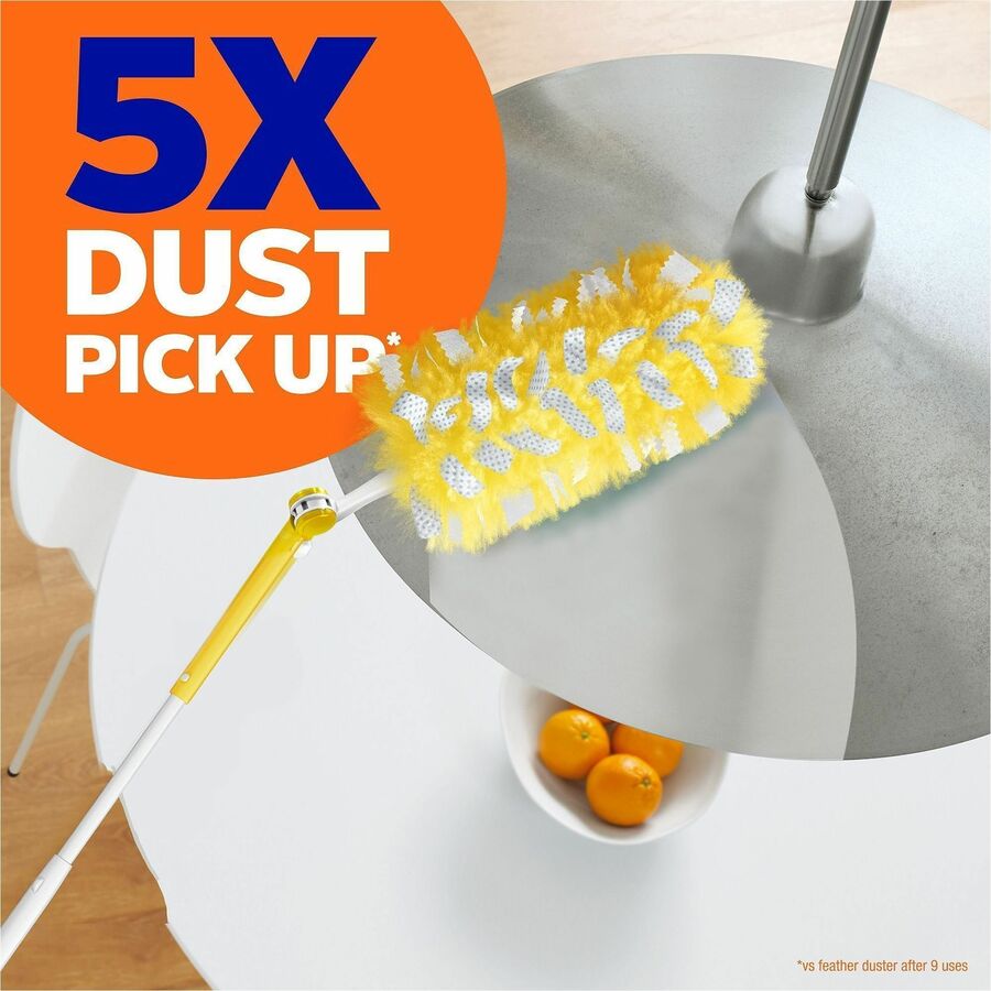 Image of Swiffer Dusters 89114 Unscented Duster Kit, Fiber Bristle, 36" Handle Length, Yellow, 4 / Carton