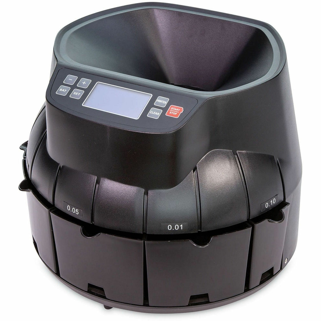 Image of CONTROLTEK® Coin Counter, Dimes, Nickels, Pennies, Quarters, 14.2 x 13.4 x 11, Black