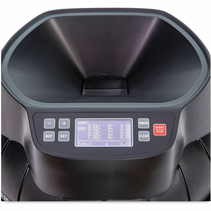 Image of CONTROLTEK® Coin Counter, Dimes, Nickels, Pennies, Quarters, 14.2 x 13.4 x 11, Black