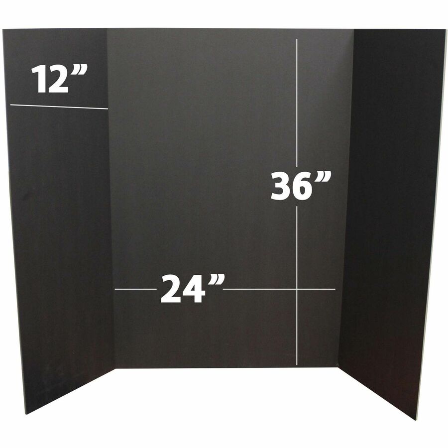 Image of Flipside Project Board,Foam,Side Panels,48"x36",10/PK,BK