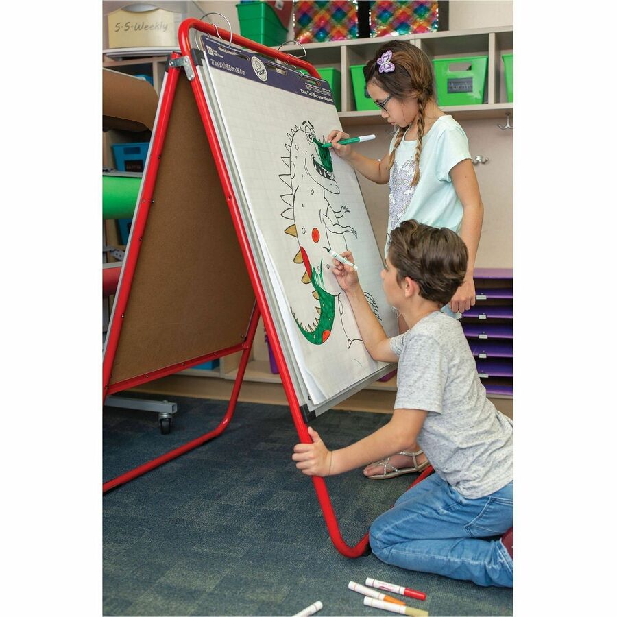 Image of Pacon® P3387 Easel Pad, Non-Adhesive, White, 1 in grid ruled 27" x 34" , 50 Sheets