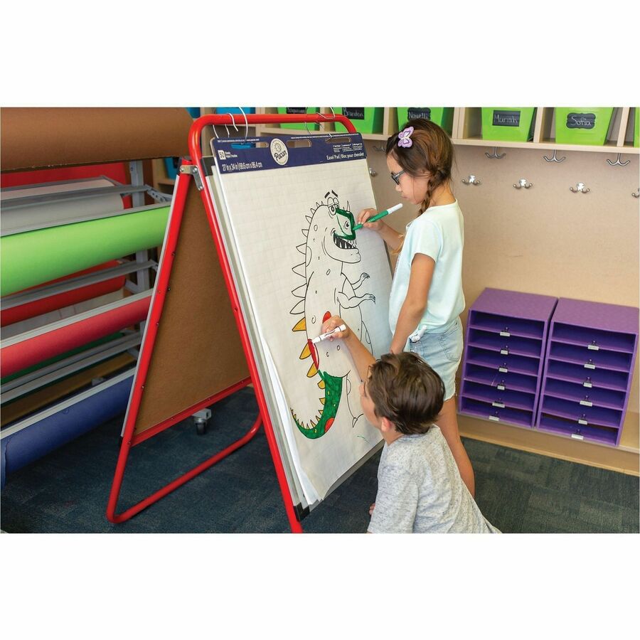 Image of Pacon® P3387 Easel Pad, Non-Adhesive, White, 1 in grid ruled 27" x 34" , 50 Sheets