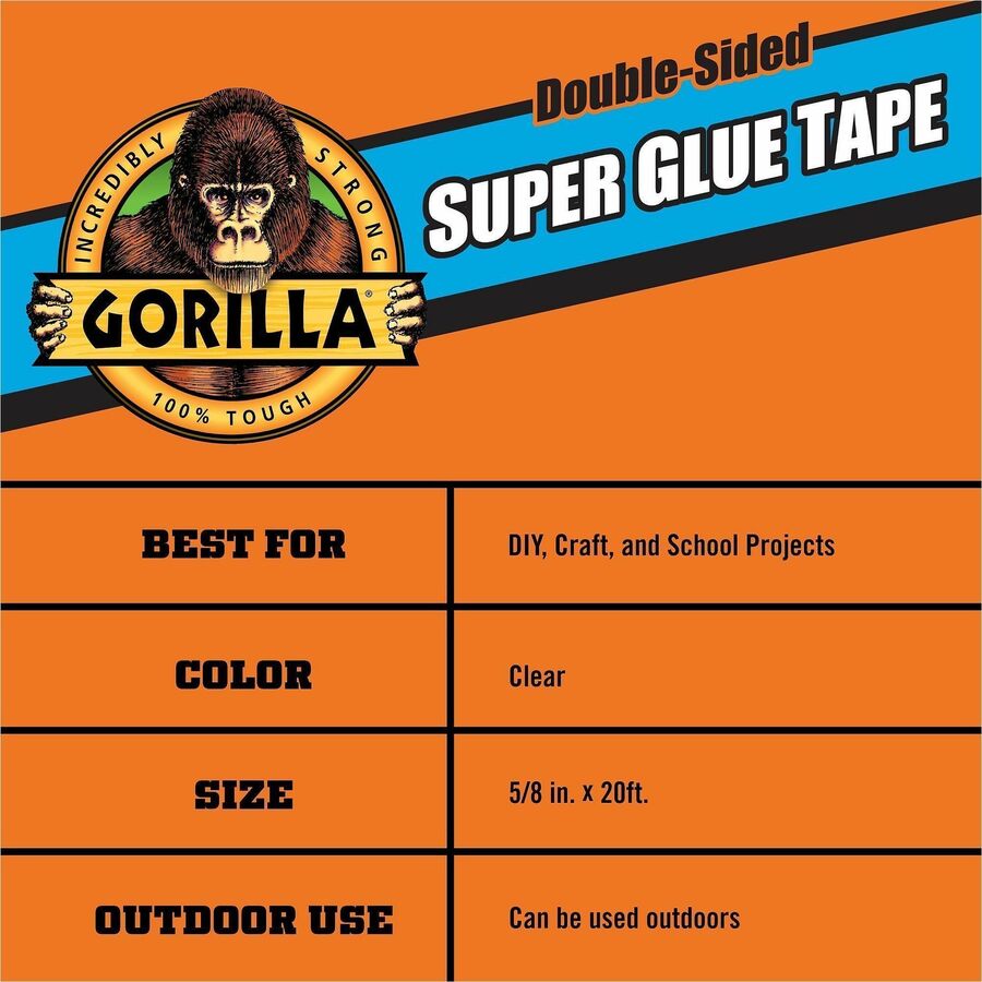 Image of Gorilla 109340 Double-Sided Super Glue Tape
