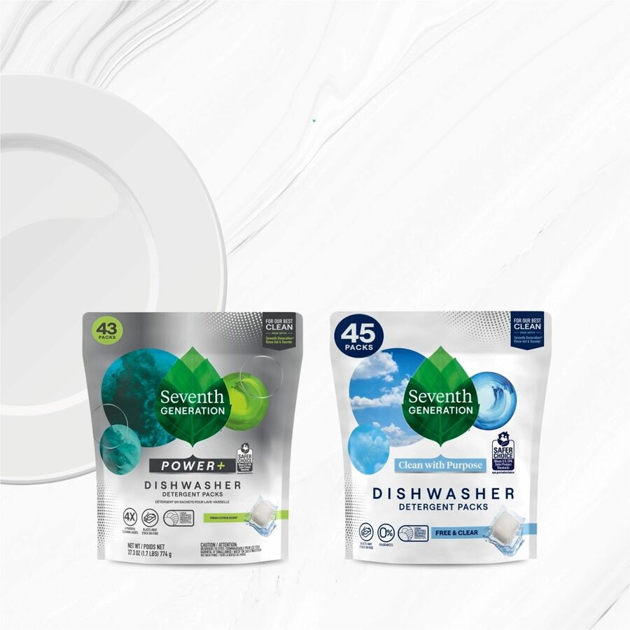 Image of Seventh Generation® Dishwasher Packs, Natural, Free&Clear, 20/PK