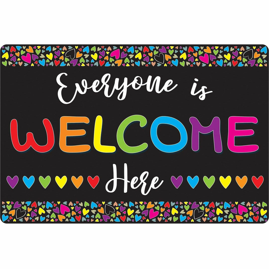 Image of Ashley Productions, Inc. Mat,Everyone is Welcome Here,Hearts,23-1/2"x15-1/2",MI