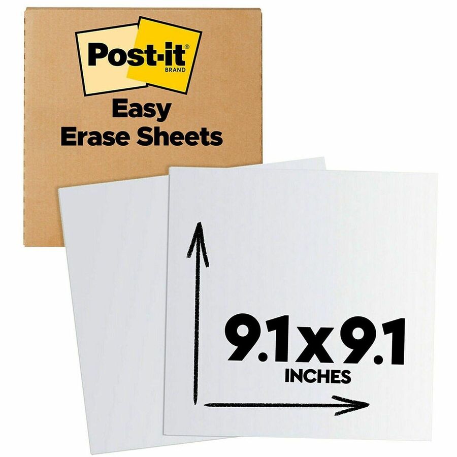 Image of 3M Whiteboard Surface,Sheets,9-1/10"x9-1/10",2/PK,WE