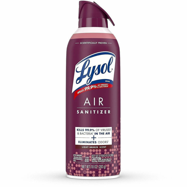 Image of Lysol 99394 Air Sanitizer, Spray, 10 fl oz (0.3 quart), Light Breeze, Antimicrobial, Odor Neutralizer, 1 Each