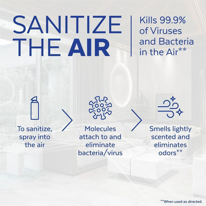 Image of Lysol 99394 Air Sanitizer, Spray, 10 fl oz (0.3 quart), Light Breeze, Antimicrobial, Odor Neutralizer, 1 Each