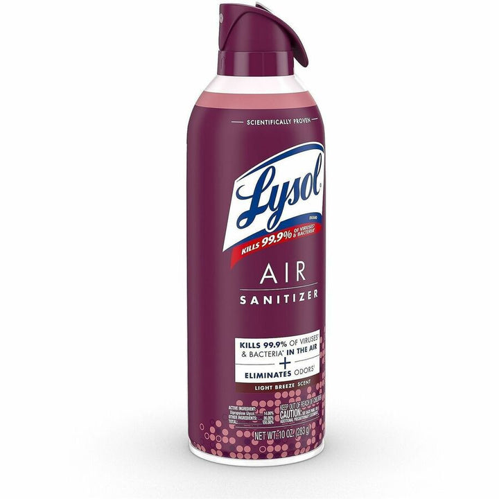 Image of Lysol 99394 Air Sanitizer, Spray, 10 fl oz (0.3 quart), Light Breeze, Antimicrobial, Odor Neutralizer, 1 Each