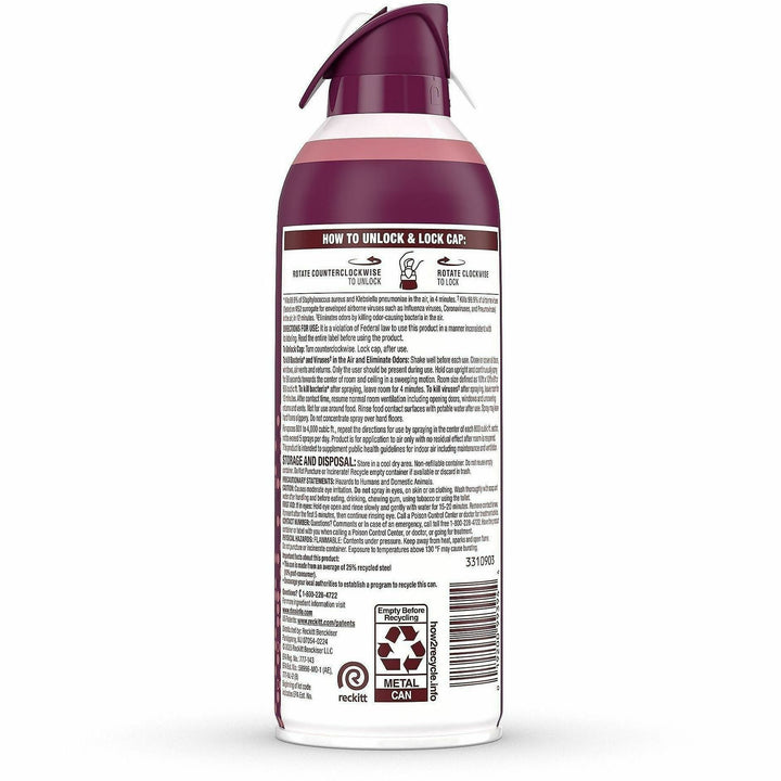 Image of Lysol 99394 Air Sanitizer, Spray, 10 fl oz (0.3 quart), Light Breeze, Antimicrobial, Odor Neutralizer, 1 Each