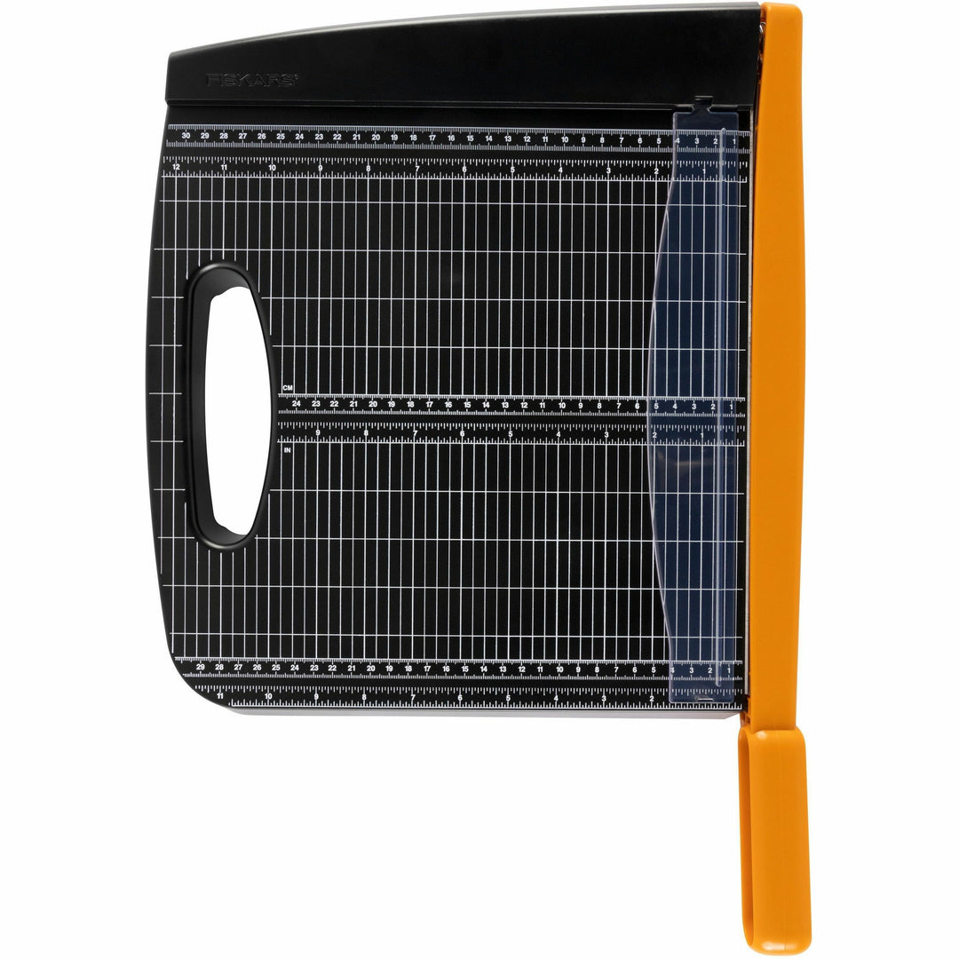 Image of Fiskars® Recycled Bypass Trimmer, 15 Sheets, 12" Cut Length, 20.5 x 14.5