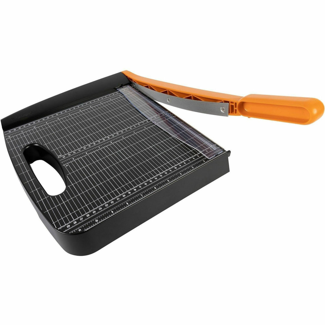 Image of Fiskars® Recycled Bypass Trimmer, 15 Sheets, 12" Cut Length, 20.5 x 14.5