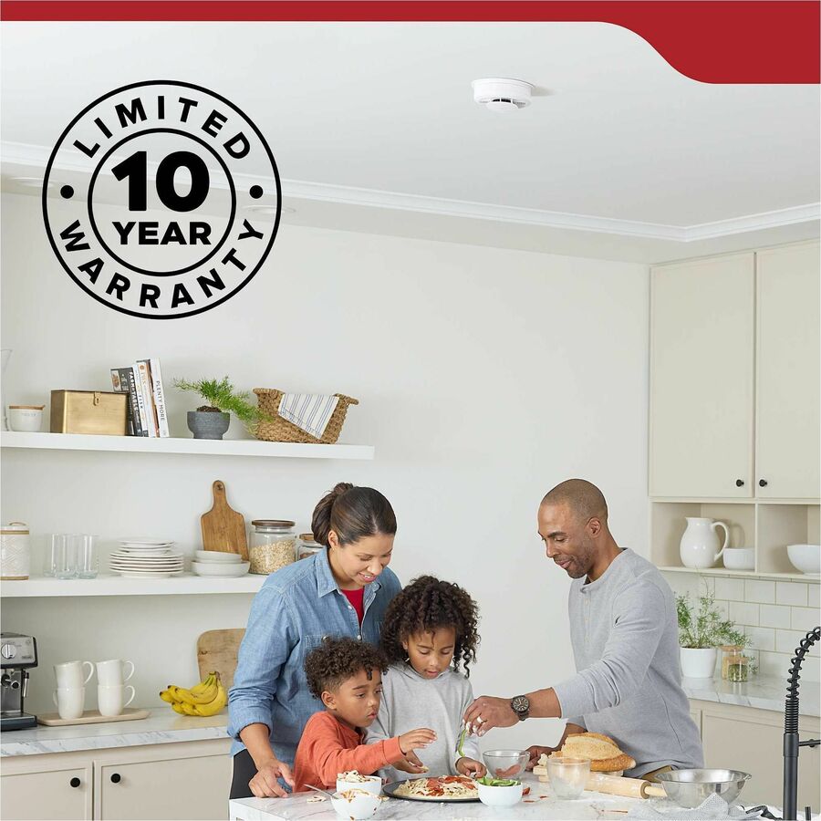 Image of Kidde Smoke Alarm, Battery-Powered,5"Dia x 2", White