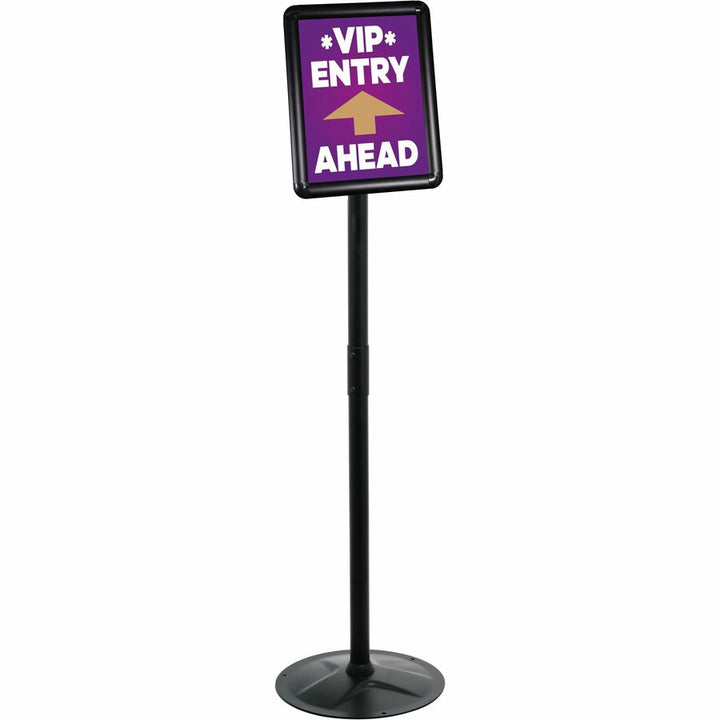 Image of Kantek Sign Holders,Floor Stand,2 Holders,1-1/2"Dia x 51"H,Steel,BK