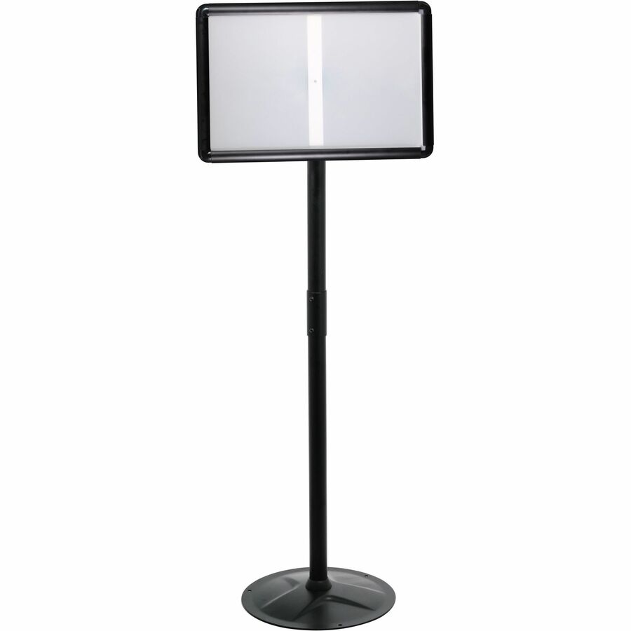 Image of Kantek Sign Holders,Floor Stand,2 Holders,1-1/2"Dia x 51"H,Steel,BK