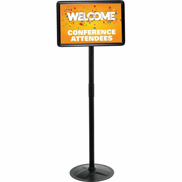 Image of Kantek Sign Holders,Floor Stand,2 Holders,1-1/2"Dia x 51"H,Steel,BK