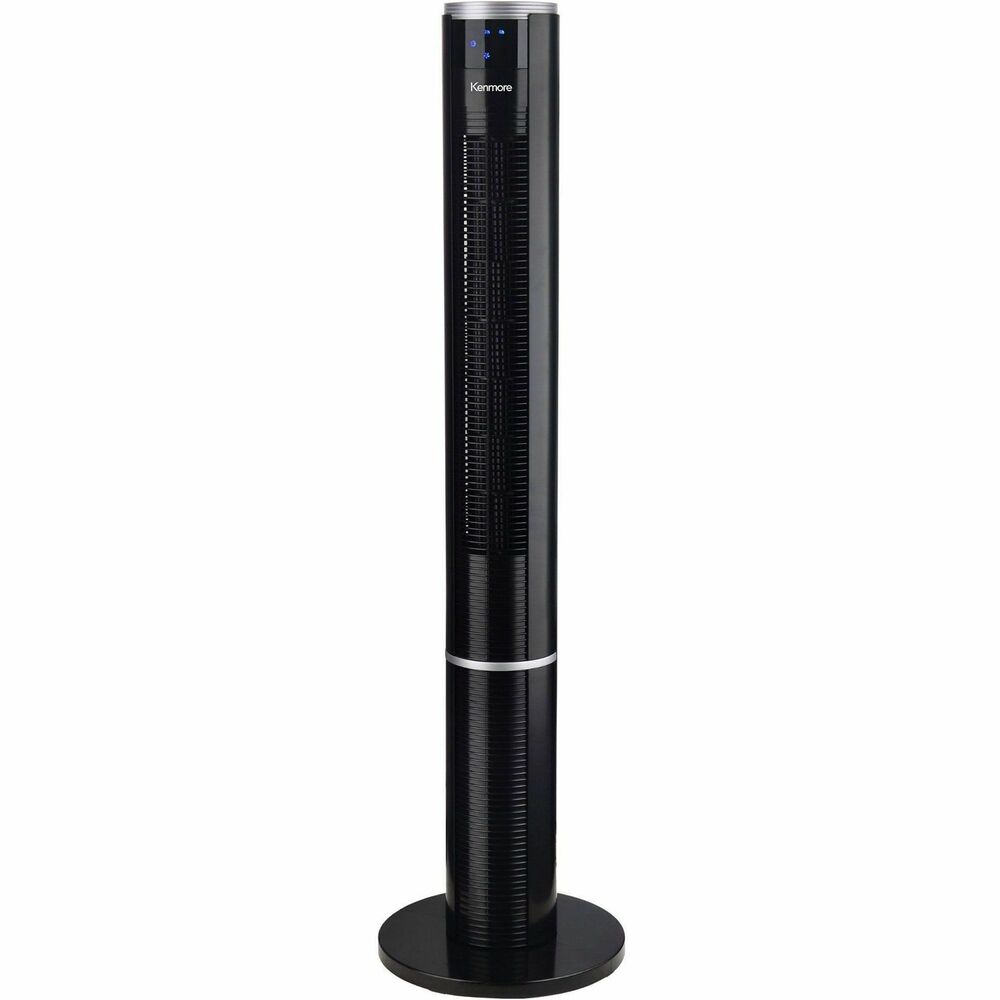 Image of ESM Fan,Tower,Bladeless,3 Speeds,Oscillation,43",BK