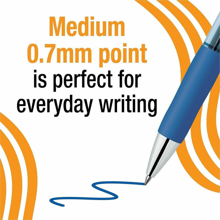Image of BIC RPGL11-BLU Gelocity Pro Gel Pen, 0.7 mm Medium Pen Point, Retractable, Blue Ink, Gel-based, Round Barrel, 12 / Dozen