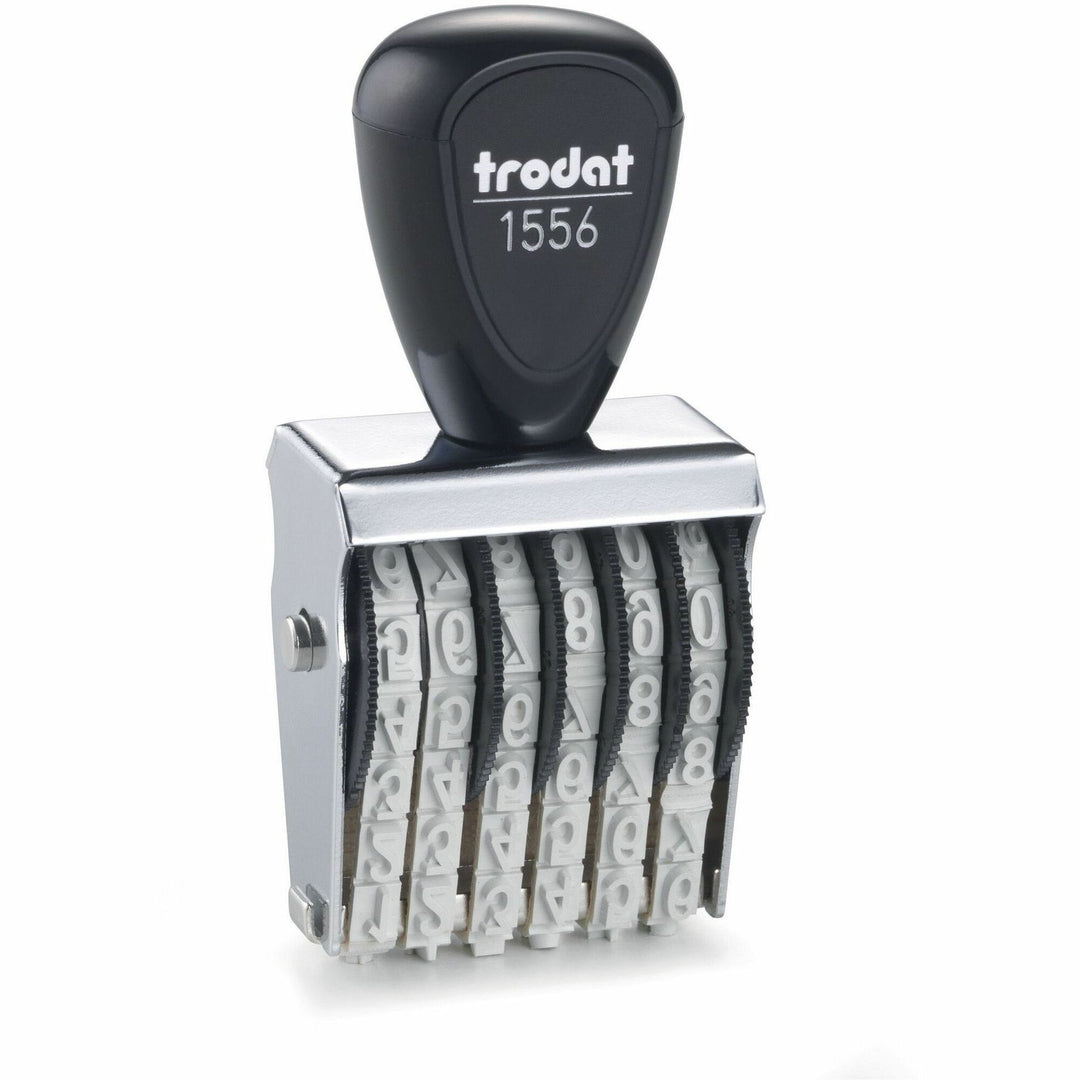 Image of Trodat® Number Stamp, Rubber, Size 2, 6 Bands, Gray