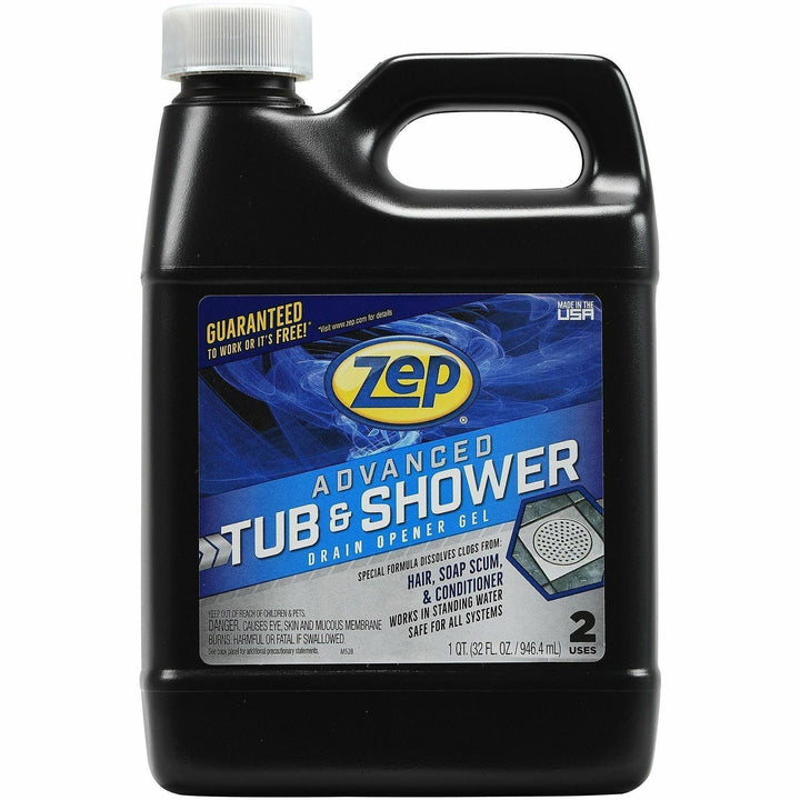 Image of Zep Commercial® Drain Opener,f/Tub/Shower Drains,1 Qt/32oz,Clear
