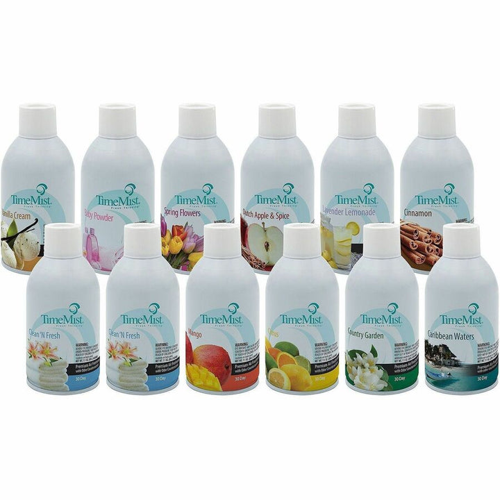 Image of Zep Commercial® Air Freshener Assortment,f/TimeMist Disp,12 Scents,12/CT