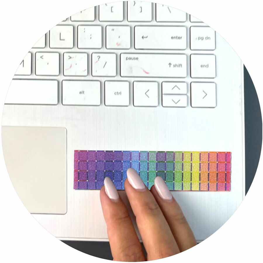 Image of The Pencil Grip Sensory Strips,Textured,Sandy Brights,1"x4",40/Set,Multi