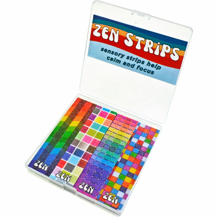 Image of The Pencil Grip Sensory Strips,Textured,Sandy Brights,1"x4",40/Set,Multi