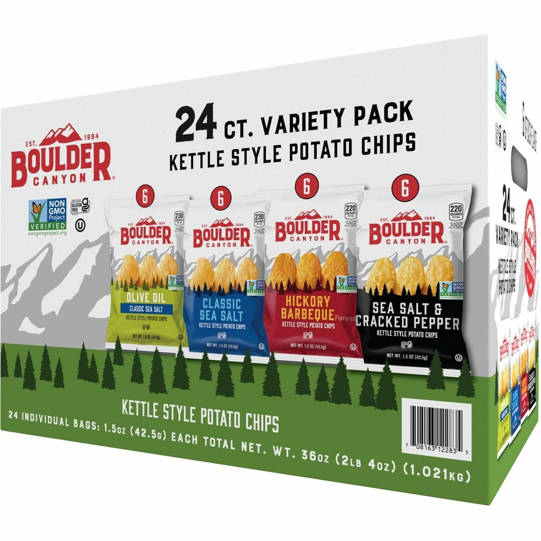 Image of Utz 012283 Inventure Variety Pack, Non-GMO, Gluten-free, 1.50 oz Bag, 24 / Carton
