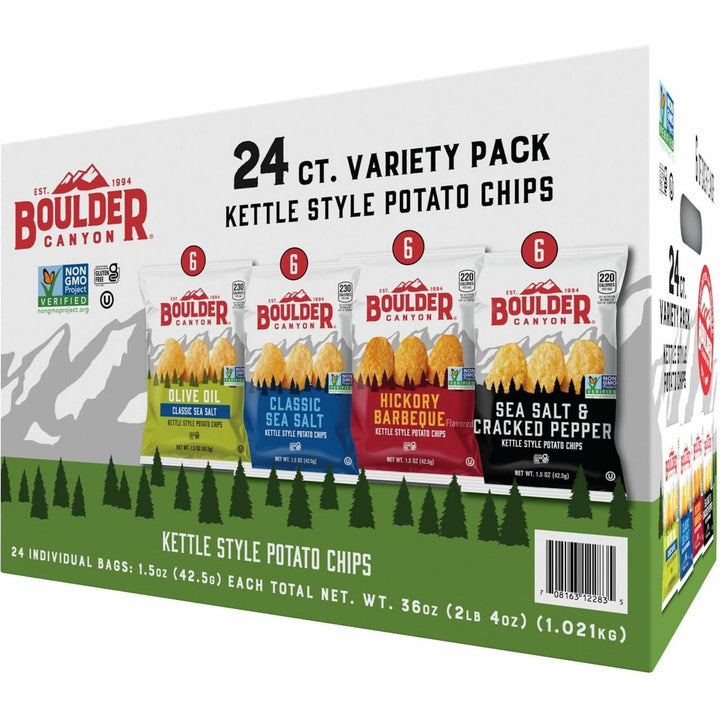 Image of Utz 012283 Inventure Variety Pack, Non-GMO, Gluten-free, 1.50 oz Bag, 24 / Carton
