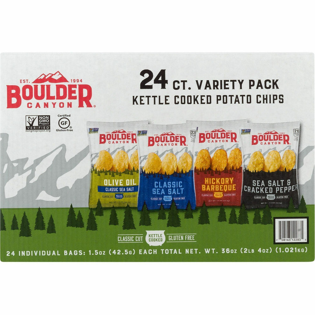 Image of Utz 012283 Inventure Variety Pack, Non-GMO, Gluten-free, 1.50 oz Bag, 24 / Carton