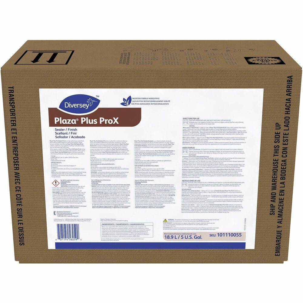 Image of Diversey Floor Sealer/Finish,RTU,Envirobox,PFAS-Free,5Gal,White