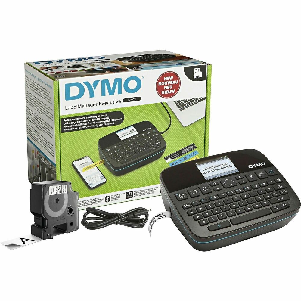 Image of DYMO® Labelmaker Kit,w/Keyboard/1" Tape Roll,Bluetooth/UBS-C,BK