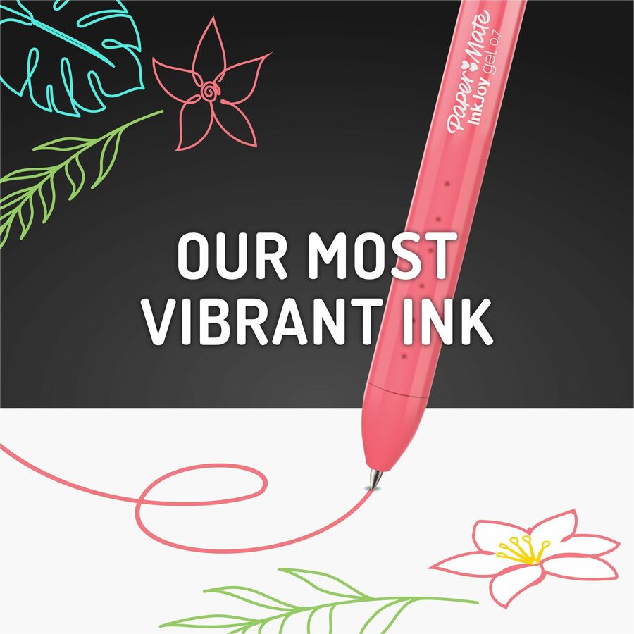Image of Paper Mate® InkJoy Gel Bright Gel Pen, Retractable, Medium 0.7 mm, Assorted Ink, Assorted Barrel, 10/Pack