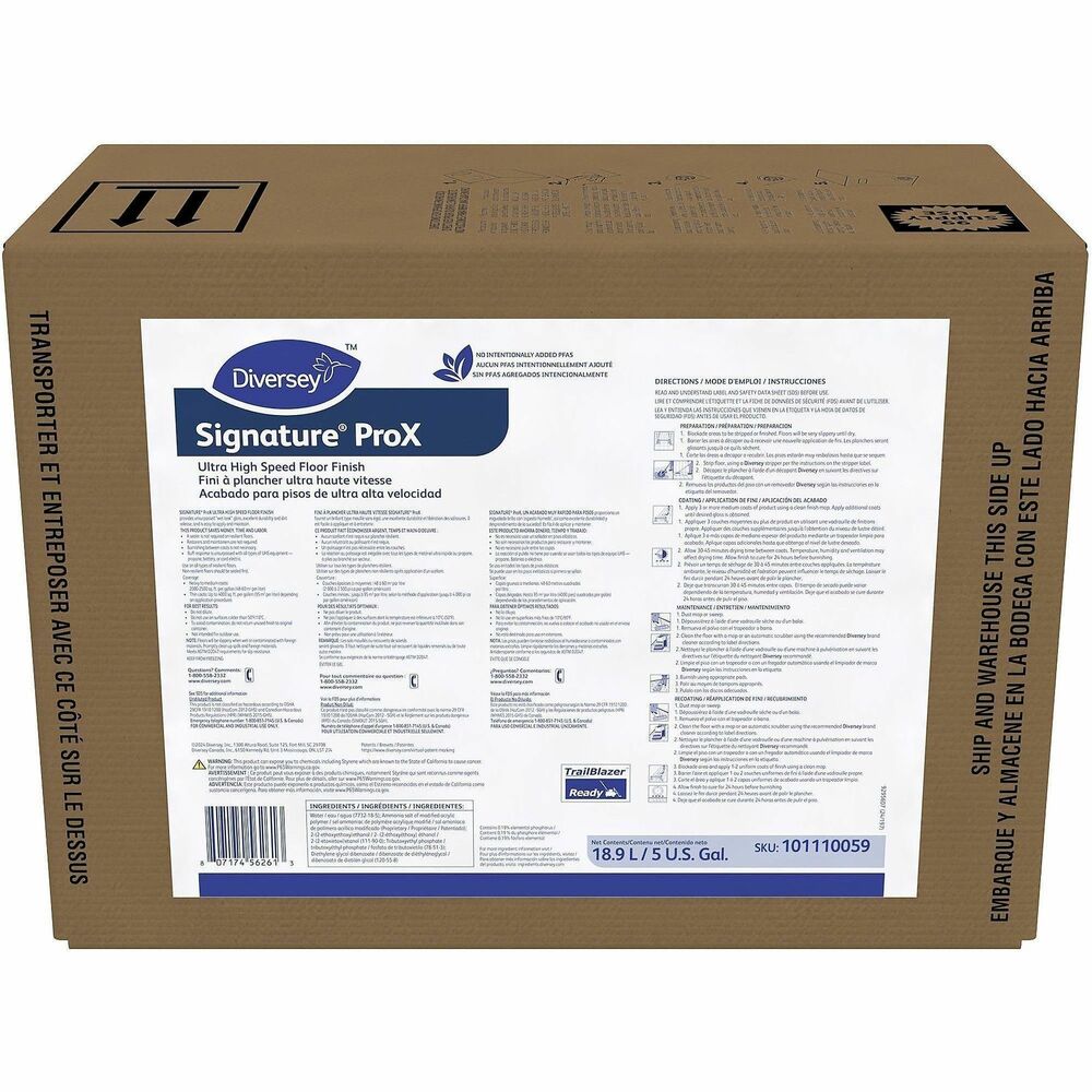 Image of Diversey Floor Finish,RTU,EnviroBox,Ultra-Hi Speed,PFAS-Free,5Gal,WE