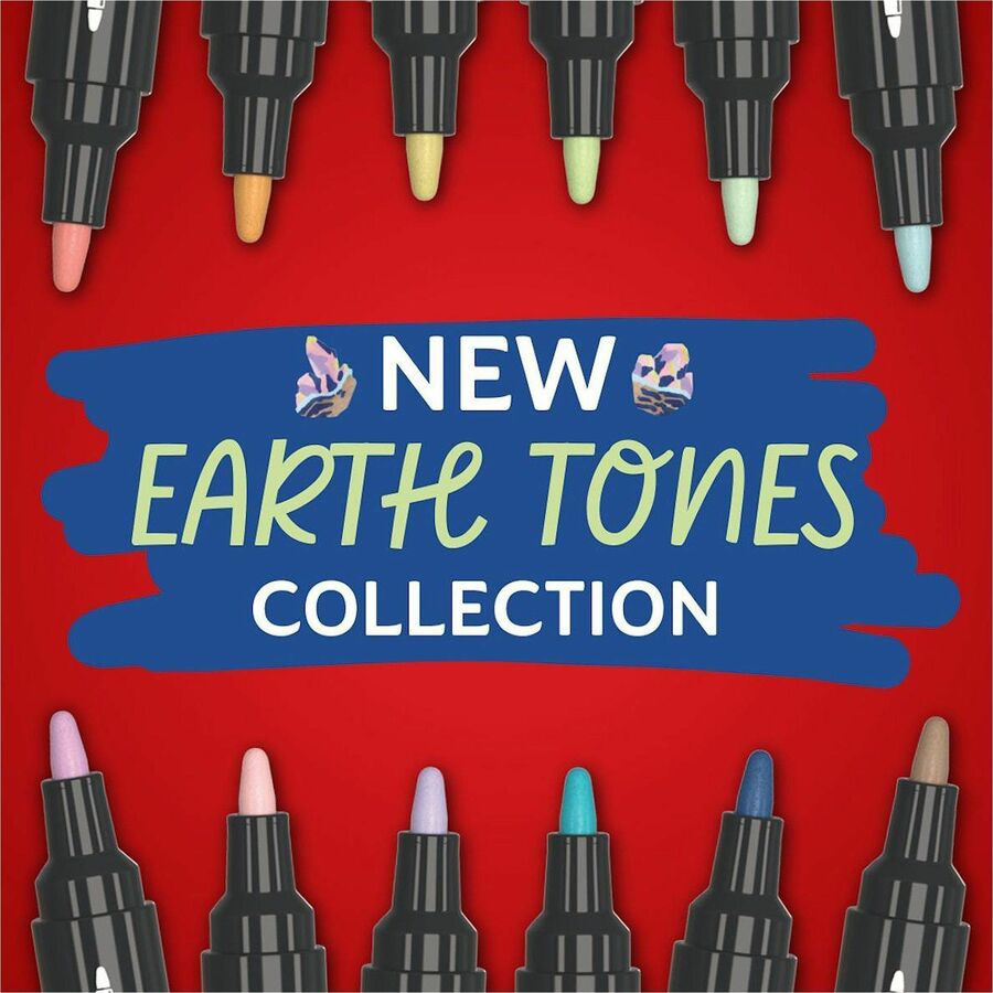 Image of Sharpie® Creative Markers, Bullet Tip, Assorted Earth Tones, 12/Pack