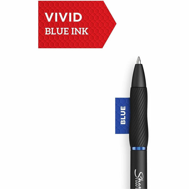 Image of Sharpie 2208552 S-Gel Pens, 0.7 mm, Bullet Pen Point, Retractable, Blue Ink, Gel-based, Black Barrel, 36 / Box