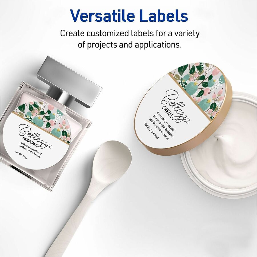 Image of Avery® 05655 Multipurpose Label, 3" Diameter, Round, Matte White, 6 / Sheet, 150 Total Label(s), 150 / Pack