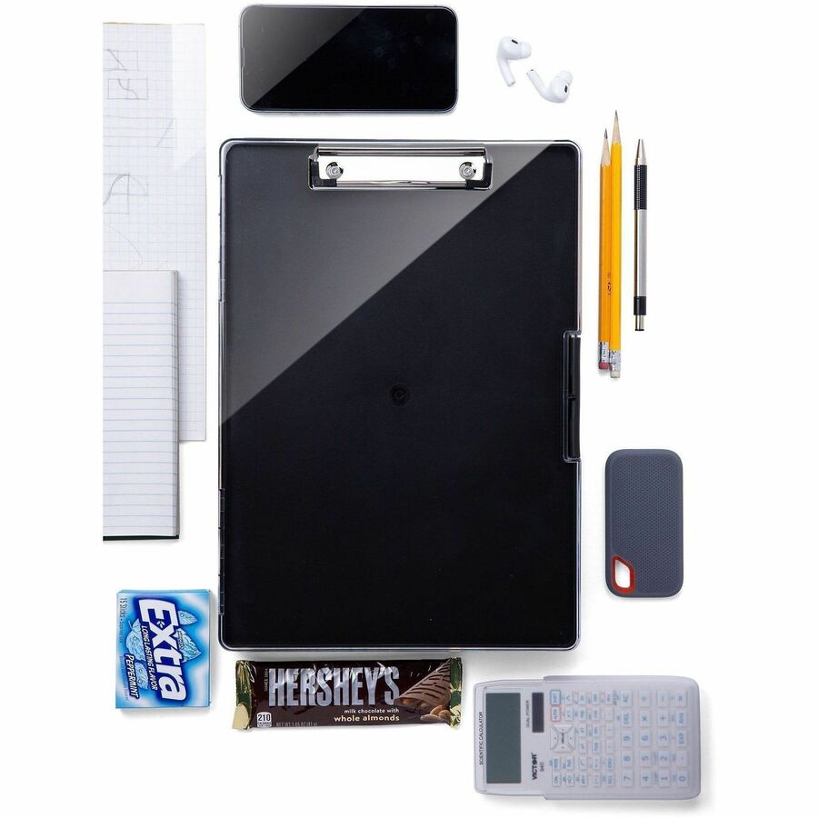 Image of Officemate 83395 Clipboard Storage Boxes, Storage for Document, Paper, Plastic, Black, 1 Each