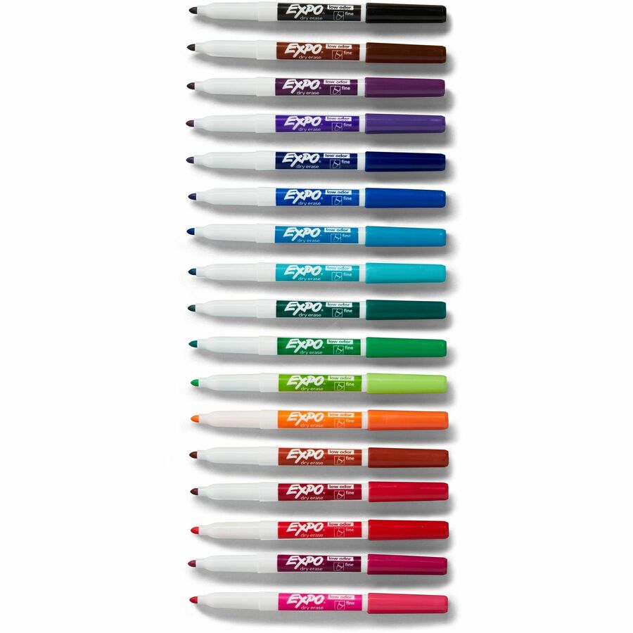 Image of Expo 2138471A Low-Odor Dry Erase Markers, Erasable, Assorted Ink/, 16 / Pack