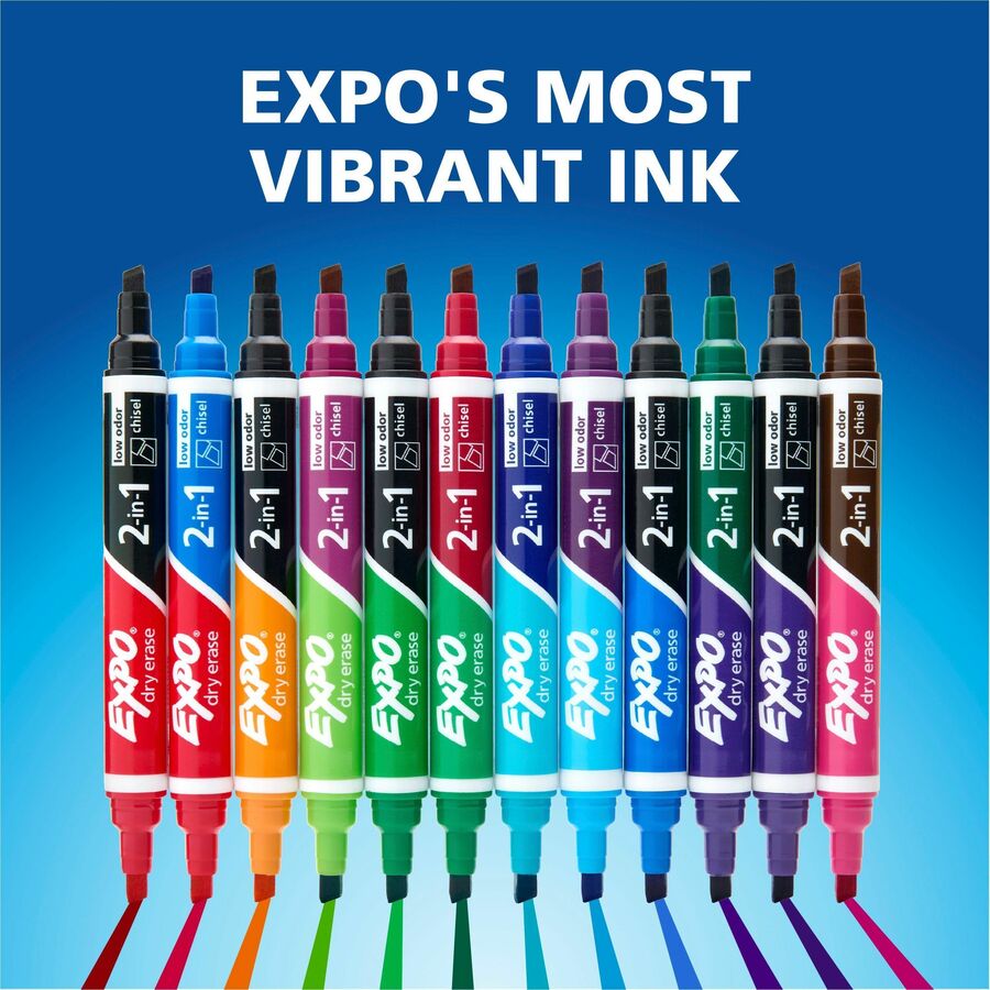 Image of Expo 1944658A 2-in-1 Dry Erase Markers, Erasable, Assorted Ink/, 8 / Pack