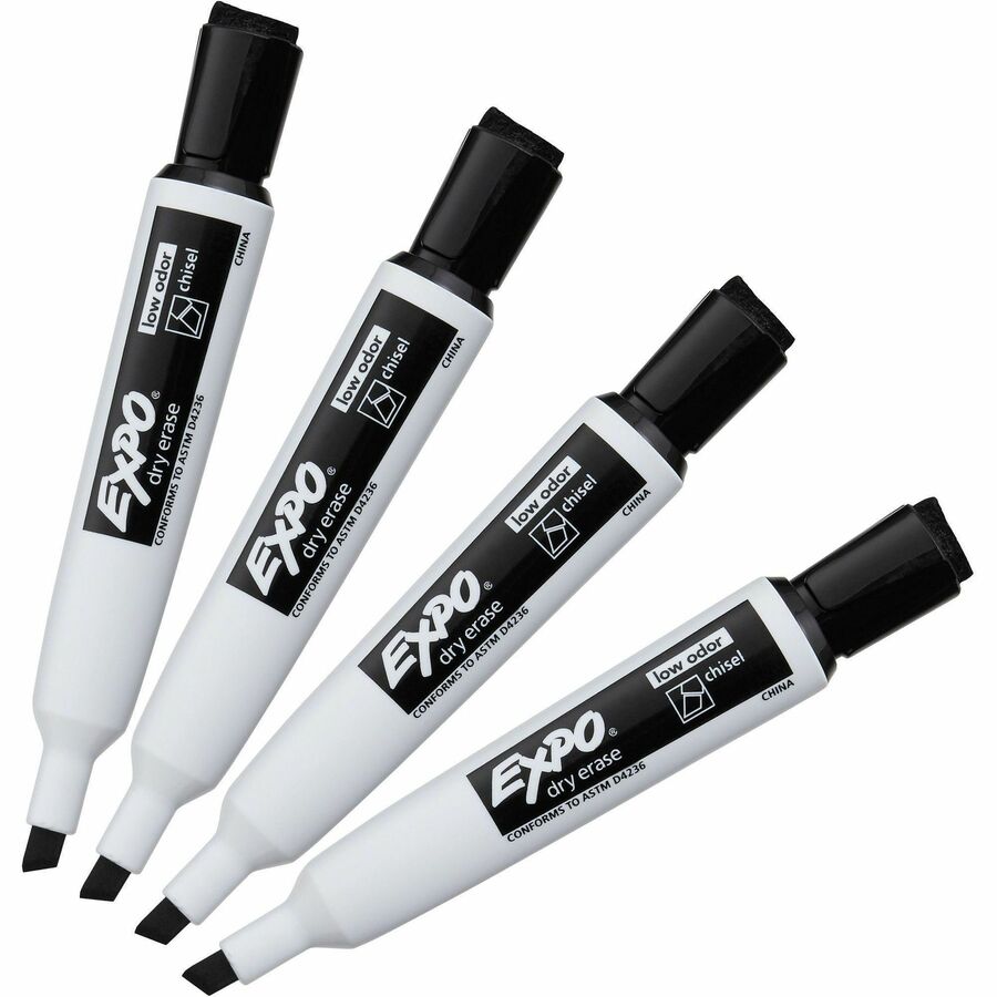Image of Expo 1944729A Magnetic Dry-erase Marker, Erasable, Black Ink/, 4 / Pack