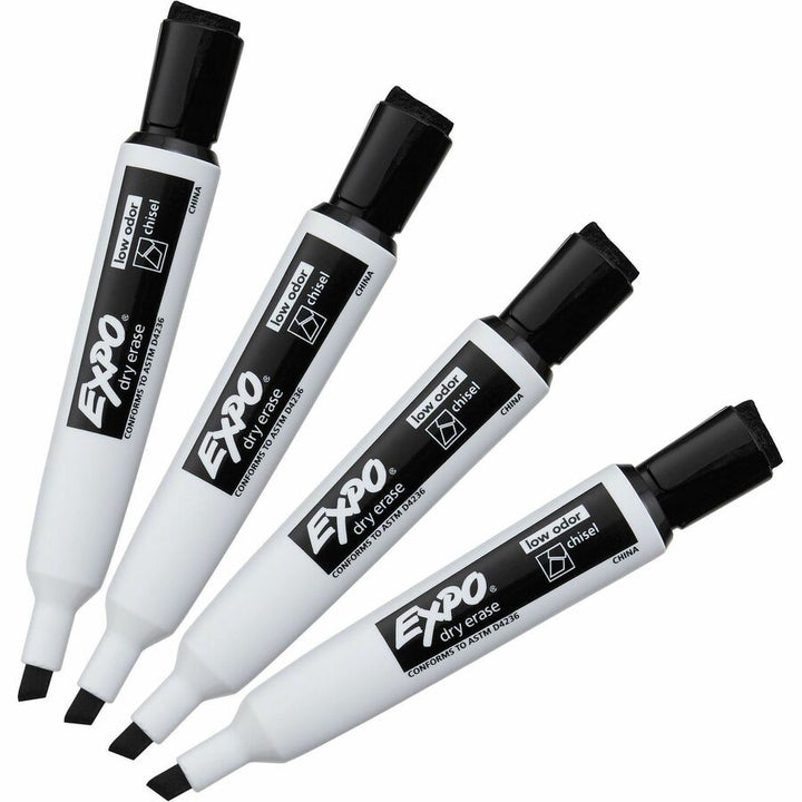 Image of Expo 1944729A Magnetic Dry-erase Marker, Erasable, Black Ink/, 4 / Pack